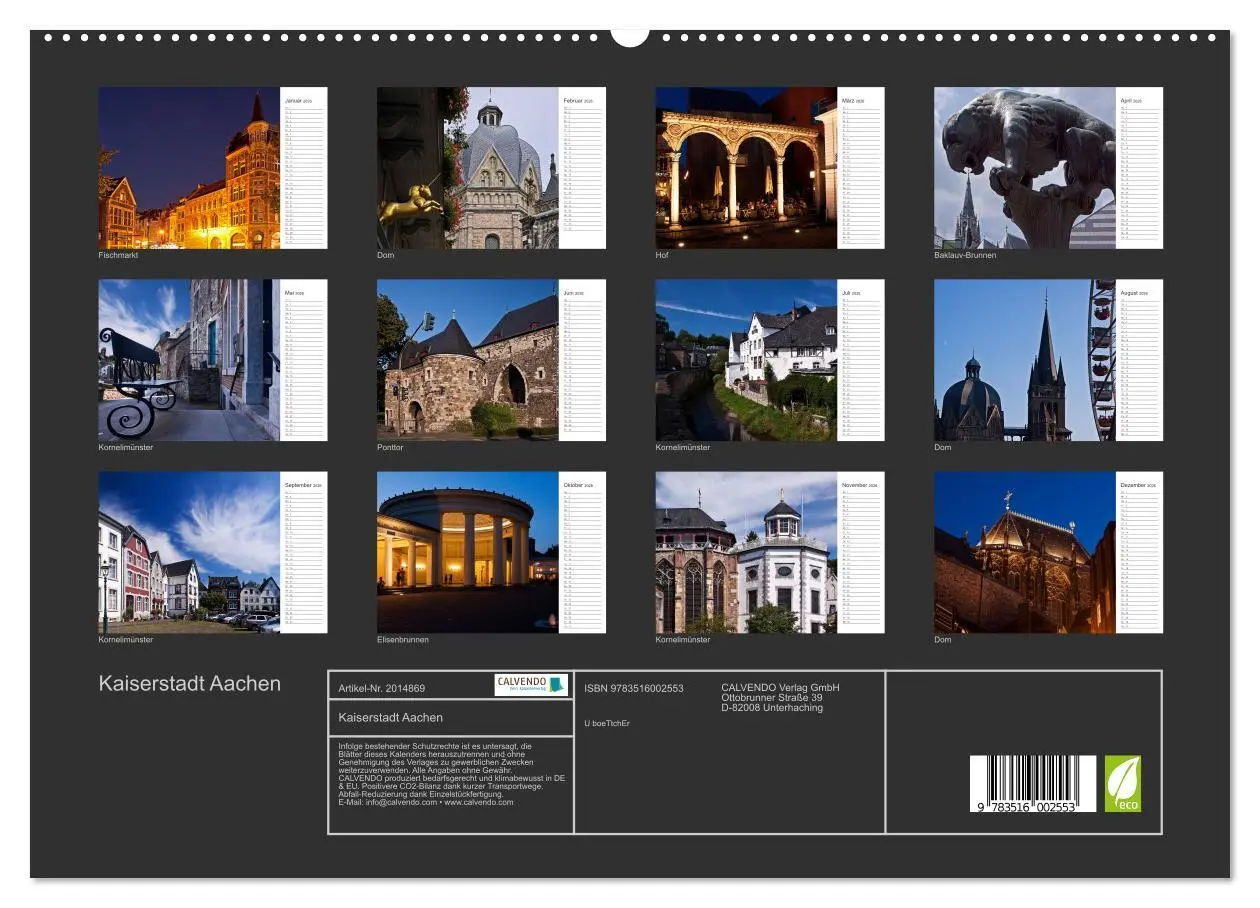Bild: 9783516002553 | Kaiserstadt Aachen (hochwertiger Premium Wandkalender 2026 DIN A2...