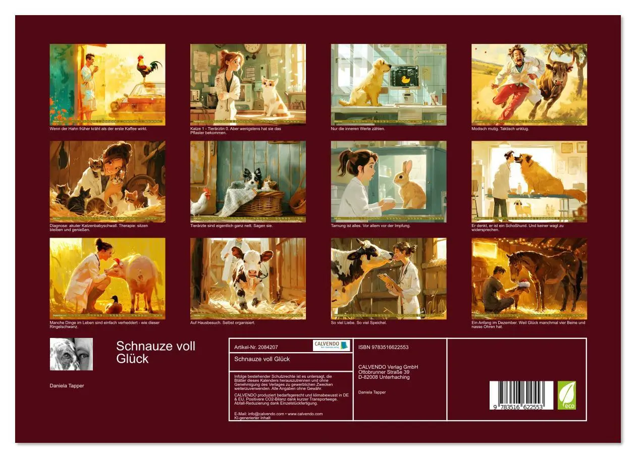 Bild: 9783516622553 | Schnauze voll Glück (Wandkalender 2026 DIN A3 quer), CALVENDO...