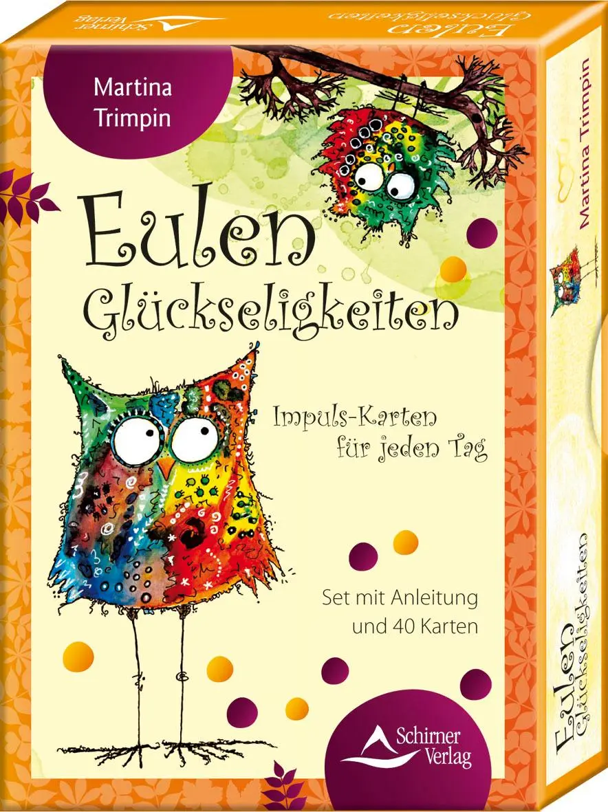 Cover: 9783843492553 | Eulen-Glückseligkeiten - Impuls-Karten für jeden Tag | Martina Trimpin