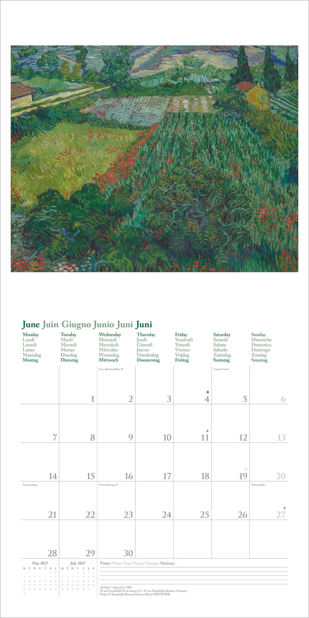 Bild: 4069095012653 | Vincent van Gogh 2027 | Neumann Verlage GmbH &amp; Co KG | Kalender | 2027