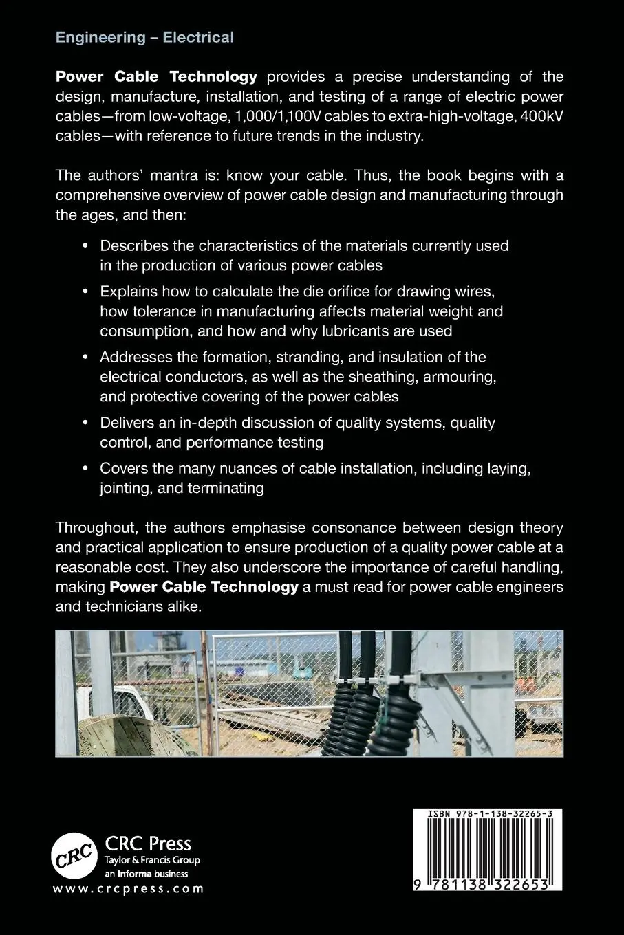 Rückseite: 9781138322653 | Power Cable Technology | Sushil Kumar Ganguli (u. a.) | Taschenbuch