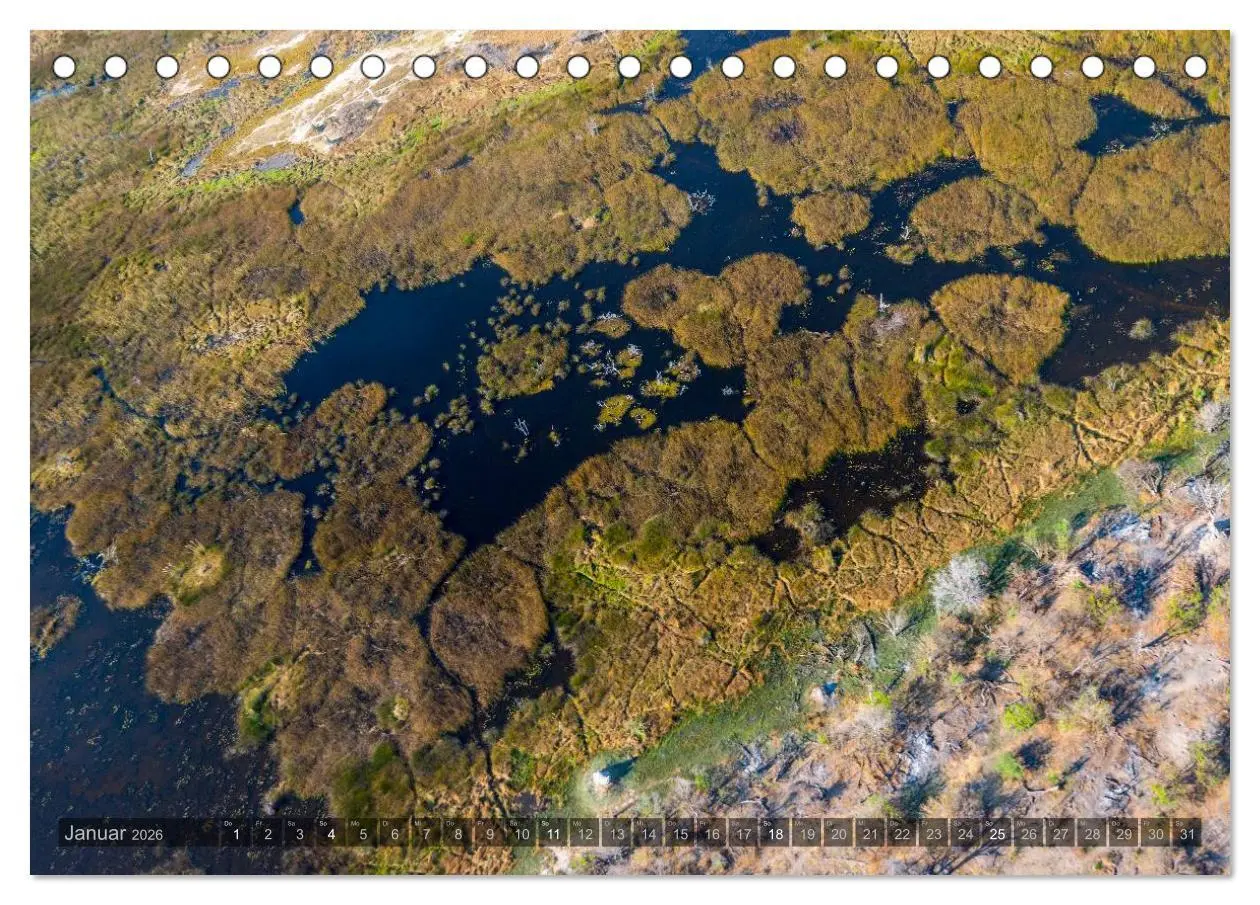 Bild: 9783516092653 | Okavango - Das Delta von oben (Tischkalender 2026 DIN A5 quer),...