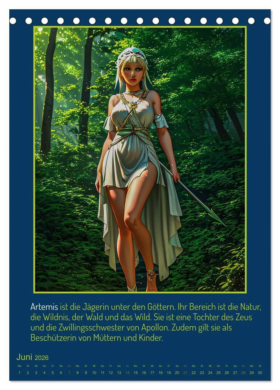 Bild: 9783516302653 | Olympische Götter (Tischkalender 2026 DIN A5 hoch), CALVENDO...