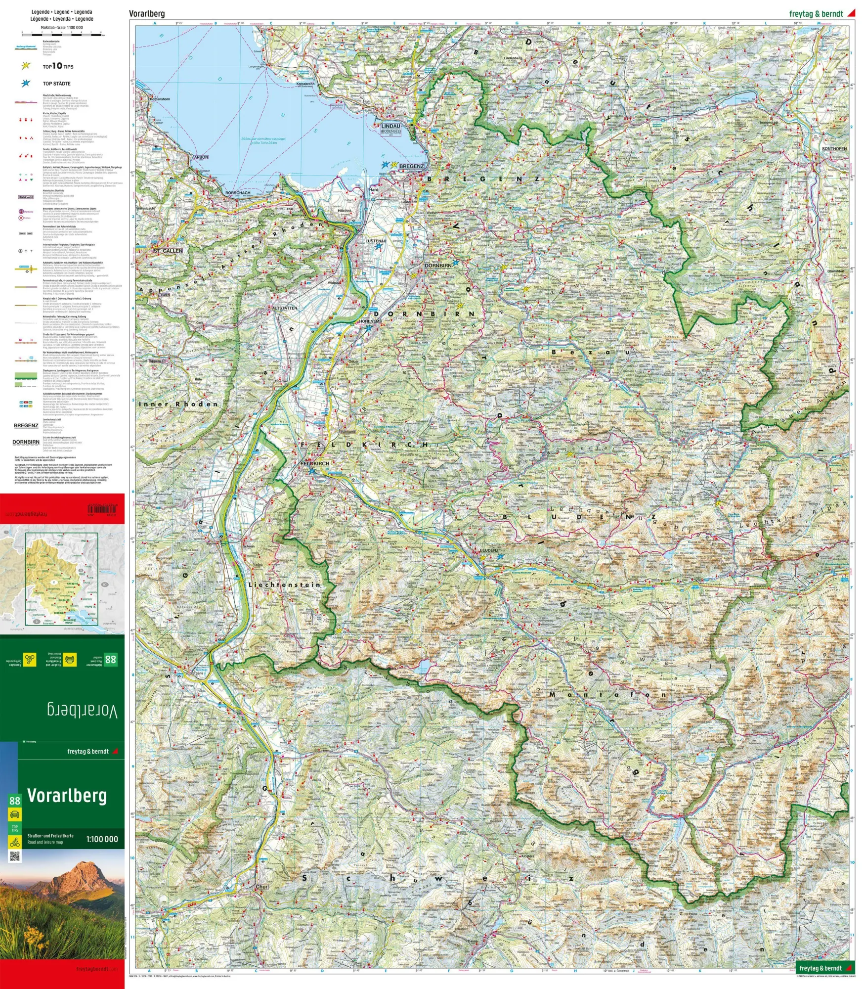 Bild: 9783707922653 | freytag &amp; berndt Straßenkarte Vorarlberg 1:100.000 | Freytag &amp; Berndt