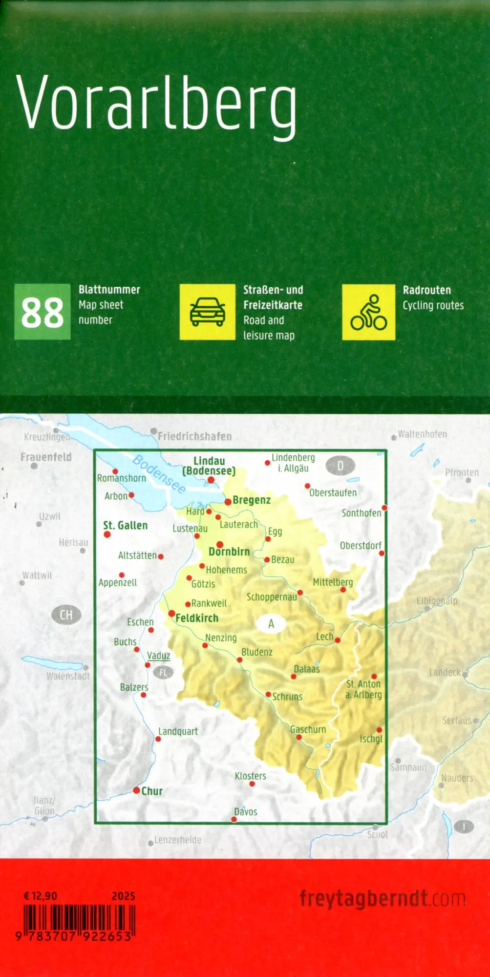 Bild: 9783707922653 | freytag &amp; berndt Straßenkarte Vorarlberg 1:100.000 | Freytag &amp; Berndt