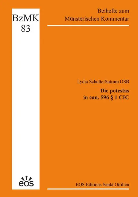 Cover: 9783830682653 | Die potestas in can. 596 § 1 CIC | Lydia Schulte-Sutrum | Taschenbuch