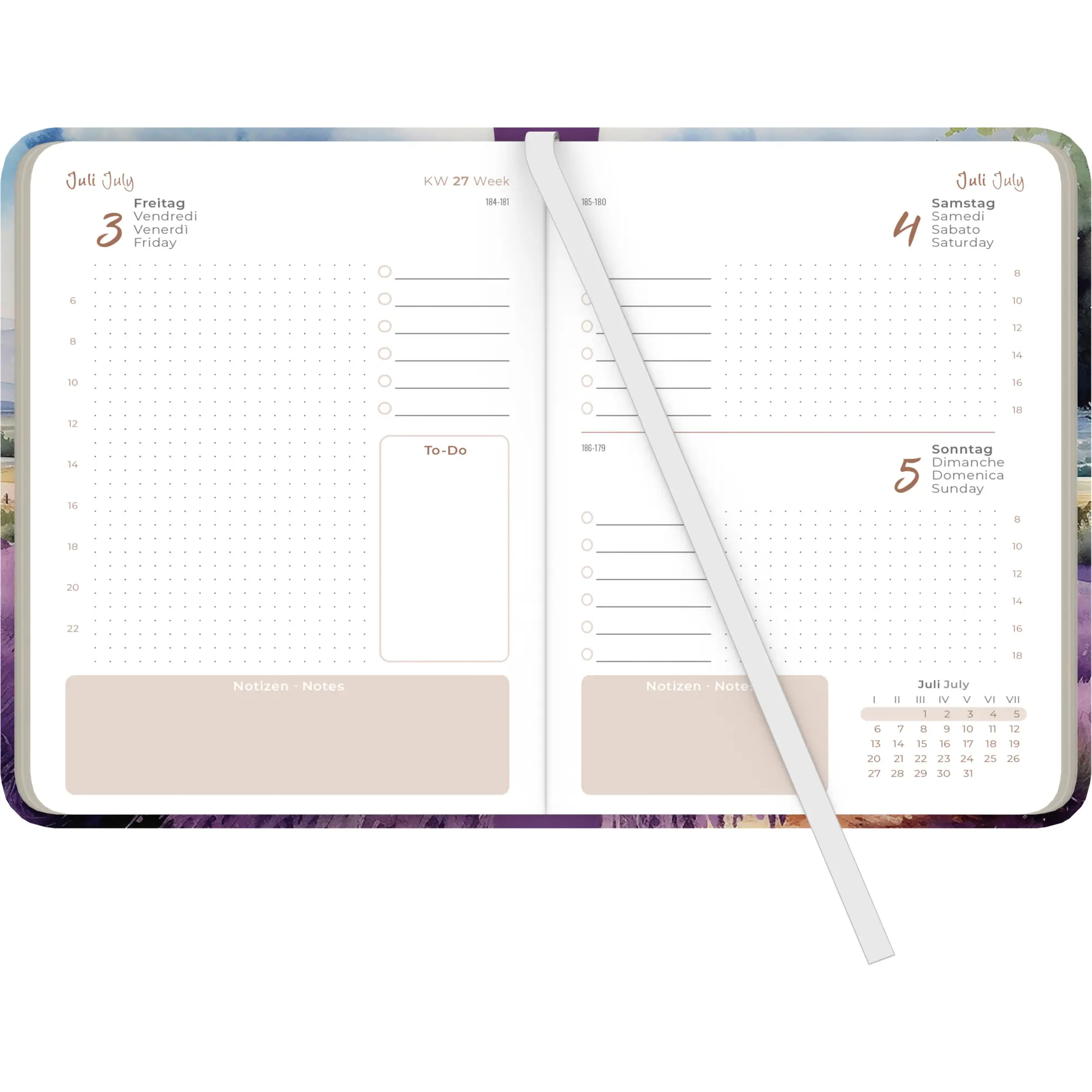 Bild: 4069095002753 | Daily Journal Aquarelle 2026 - Taschen-Kalender A6 - Day By Day -...
