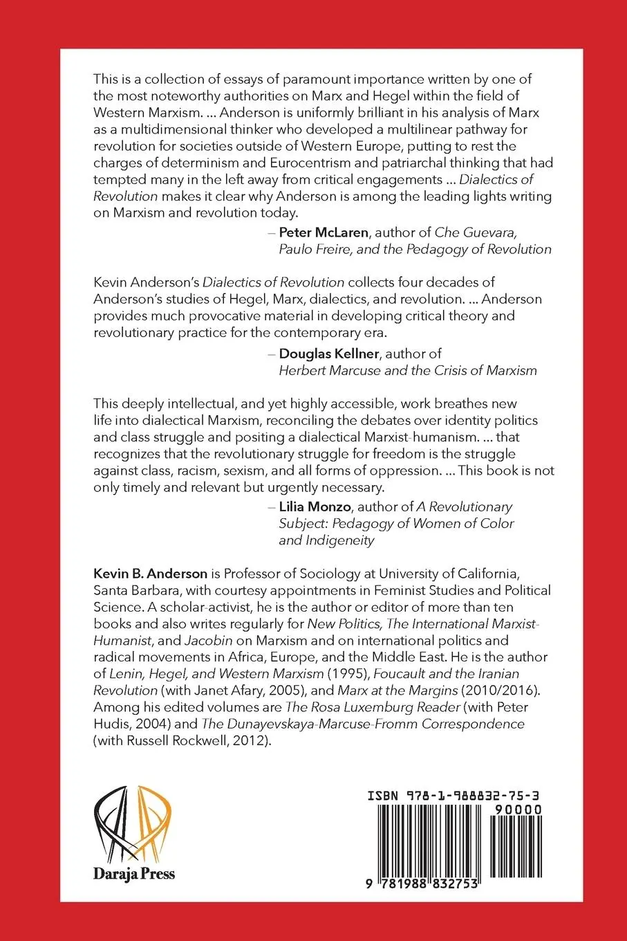 Rückseite: 9781988832753 | DIALECTICS OF REVOLUTION | Kevin B Anderson | Taschenbuch | Englisch