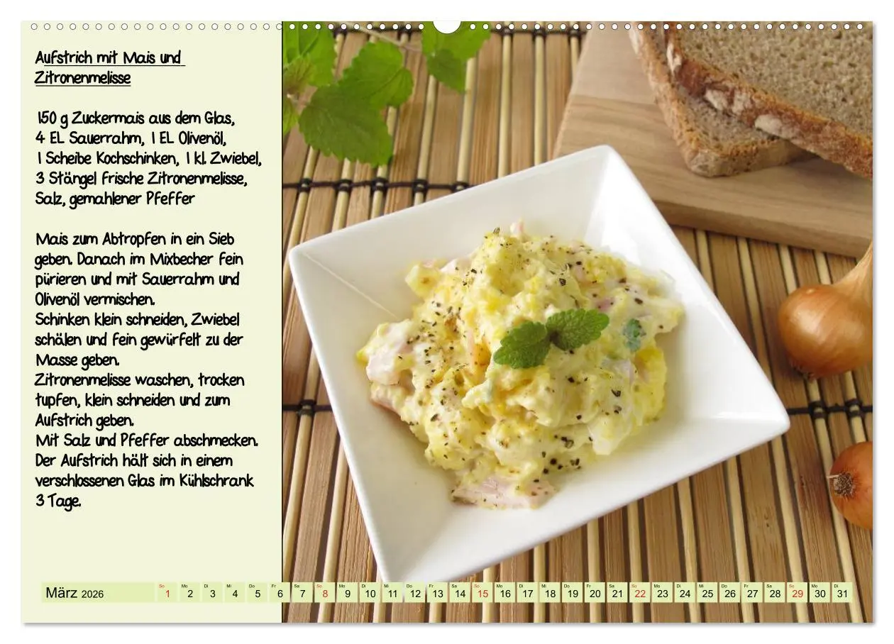 Bild: 9783516222753 | Leckere Aufstriche - Ein Kalender mit Rezepten (hochwertiger...