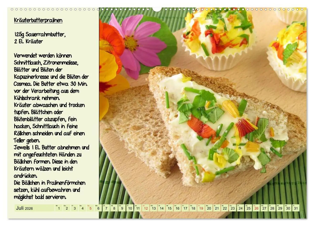 Bild: 9783516222753 | Leckere Aufstriche - Ein Kalender mit Rezepten (hochwertiger...