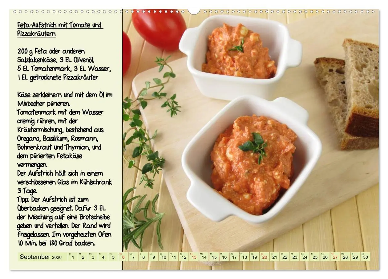 Bild: 9783516222753 | Leckere Aufstriche - Ein Kalender mit Rezepten (hochwertiger...
