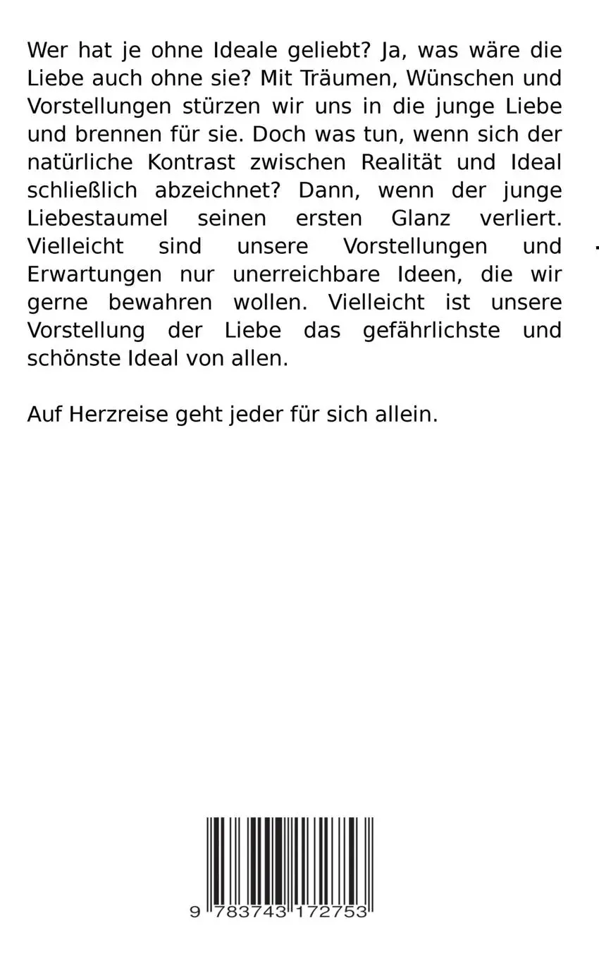 Rückseite: 9783743172753 | Herzreise | Peter Barthel | Taschenbuch | 144 S. | Deutsch | 2017