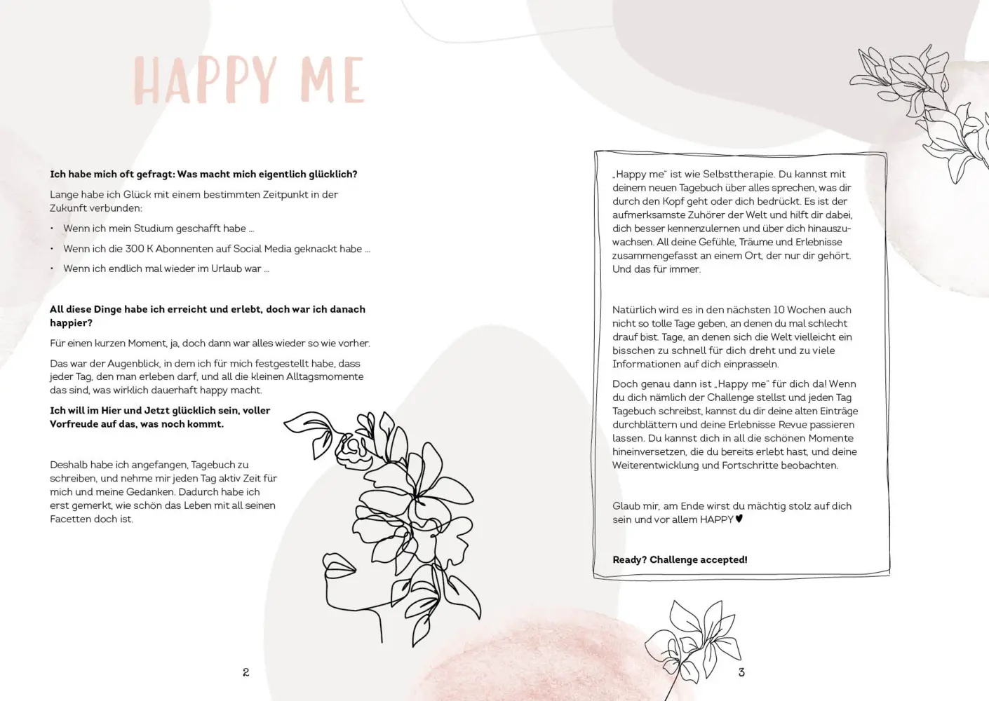 Bild: 9783745912753 | Happy me - Meine 10-Wochen-Tagebuch-Challenge mit Social-Media-Star...