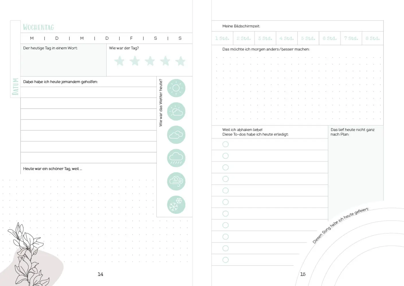 Bild: 9783745912753 | Happy me - Meine 10-Wochen-Tagebuch-Challenge mit Social-Media-Star...