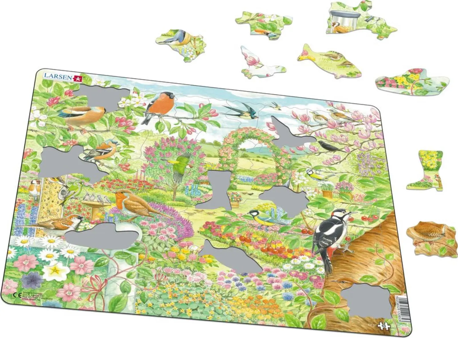 Cover: 7023852122853 | Puzzle - Vögel und Pflanzen im Garten | Puzzle | 2019 | Larsen