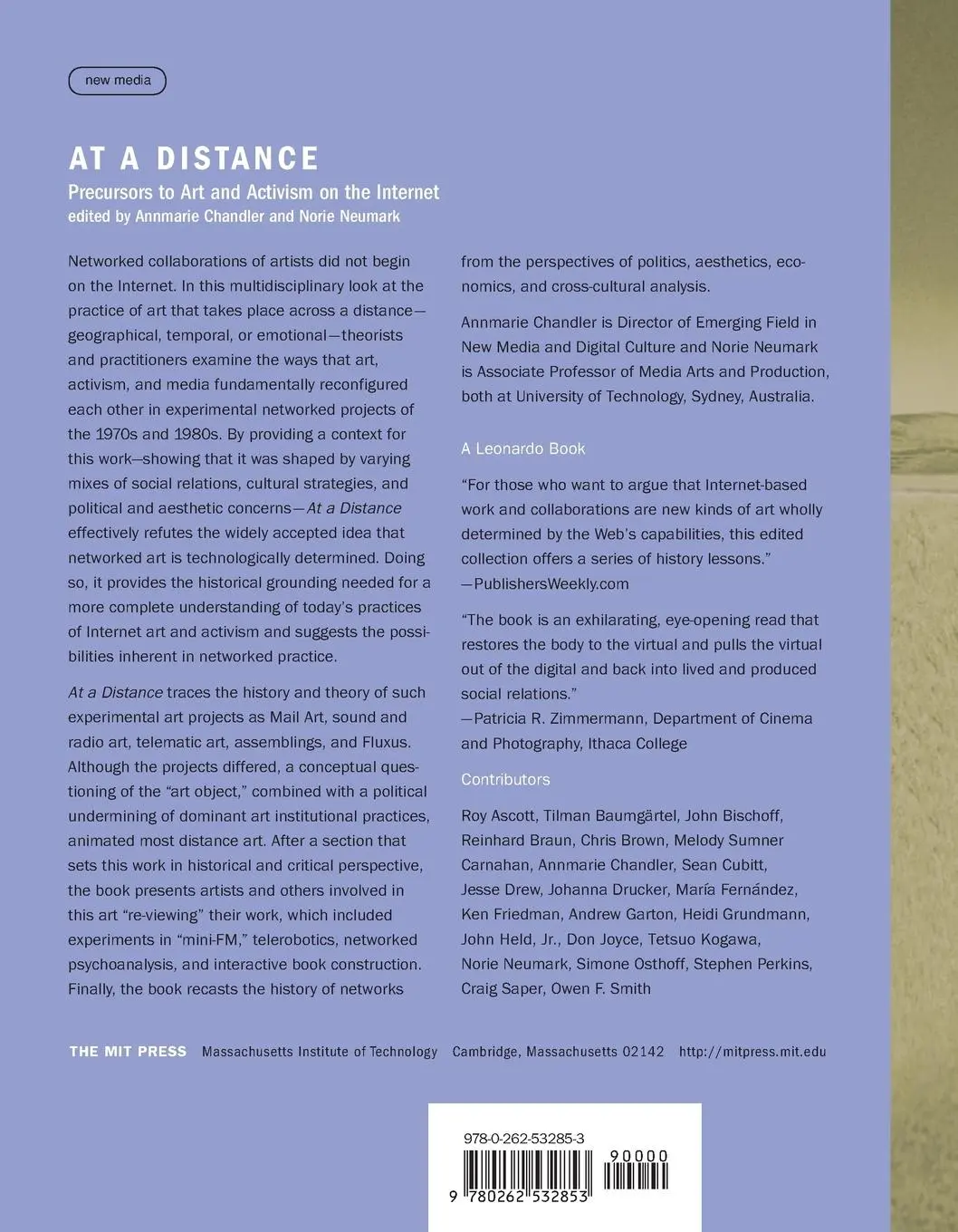 Rückseite: 9780262532853 | At a Distance | Precursors to Art and Activism on the Internet | Buch