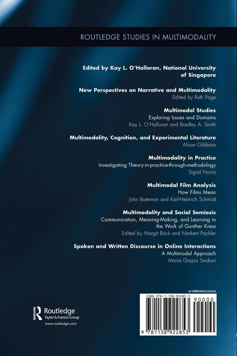 Rückseite: 9781138922853 | Spoken and Written Discourse in Online Interactions | Sindoni | Buch