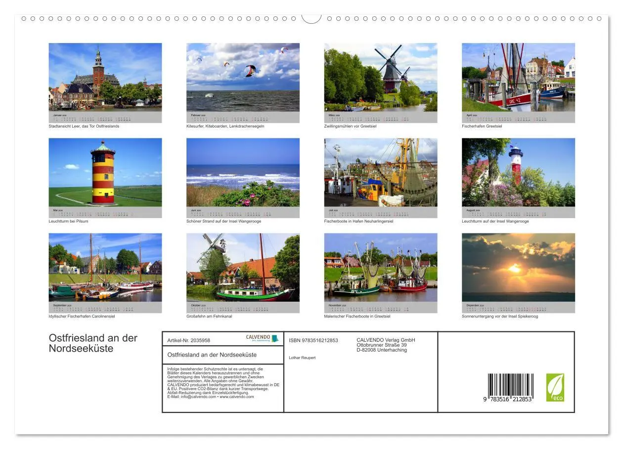 Bild: 9783516212853 | Ostfriesland an der Nordseeküste (hochwertiger Premium Wandkalender...