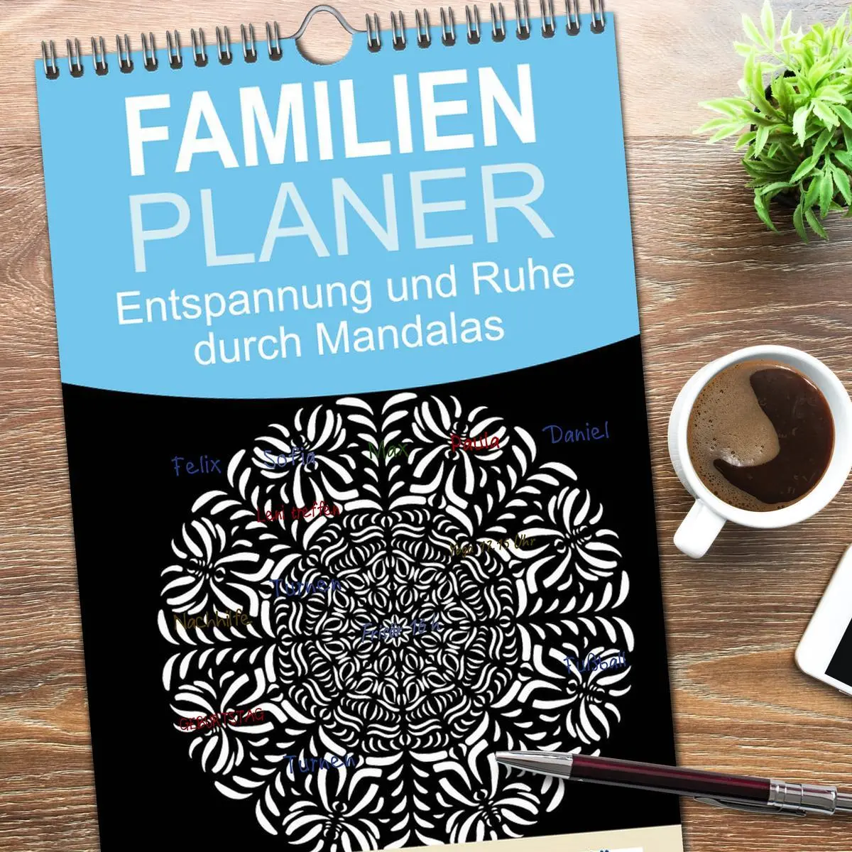 Bild: 9783516522853 | Familienplaner 2026 - Entspannung und Ruhe durch Mandalas mit 5...