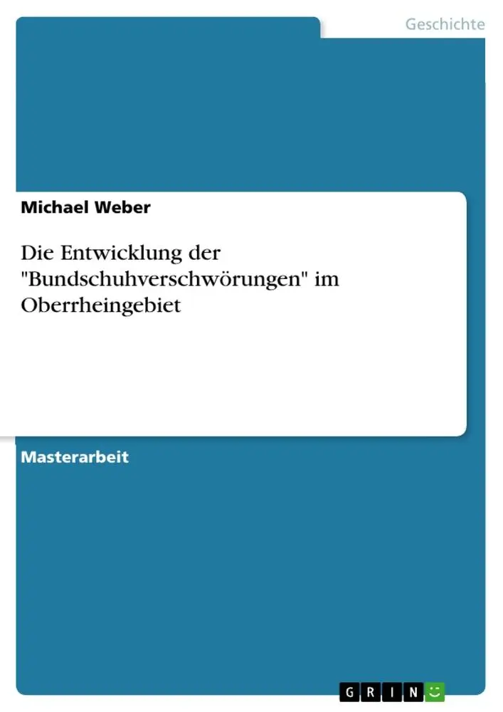 Cover: 9783668852853 | Die Entwicklung der "Bundschuhverschwörungen" im Oberrheingebiet