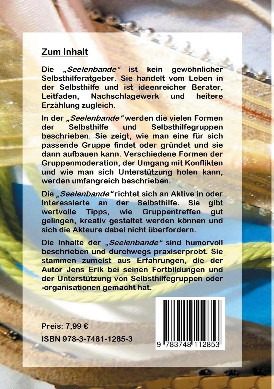Rückseite: 9783748112853 | Seelenbande | Jens Erik | Taschenbuch | 176 S. | Deutsch | 2018