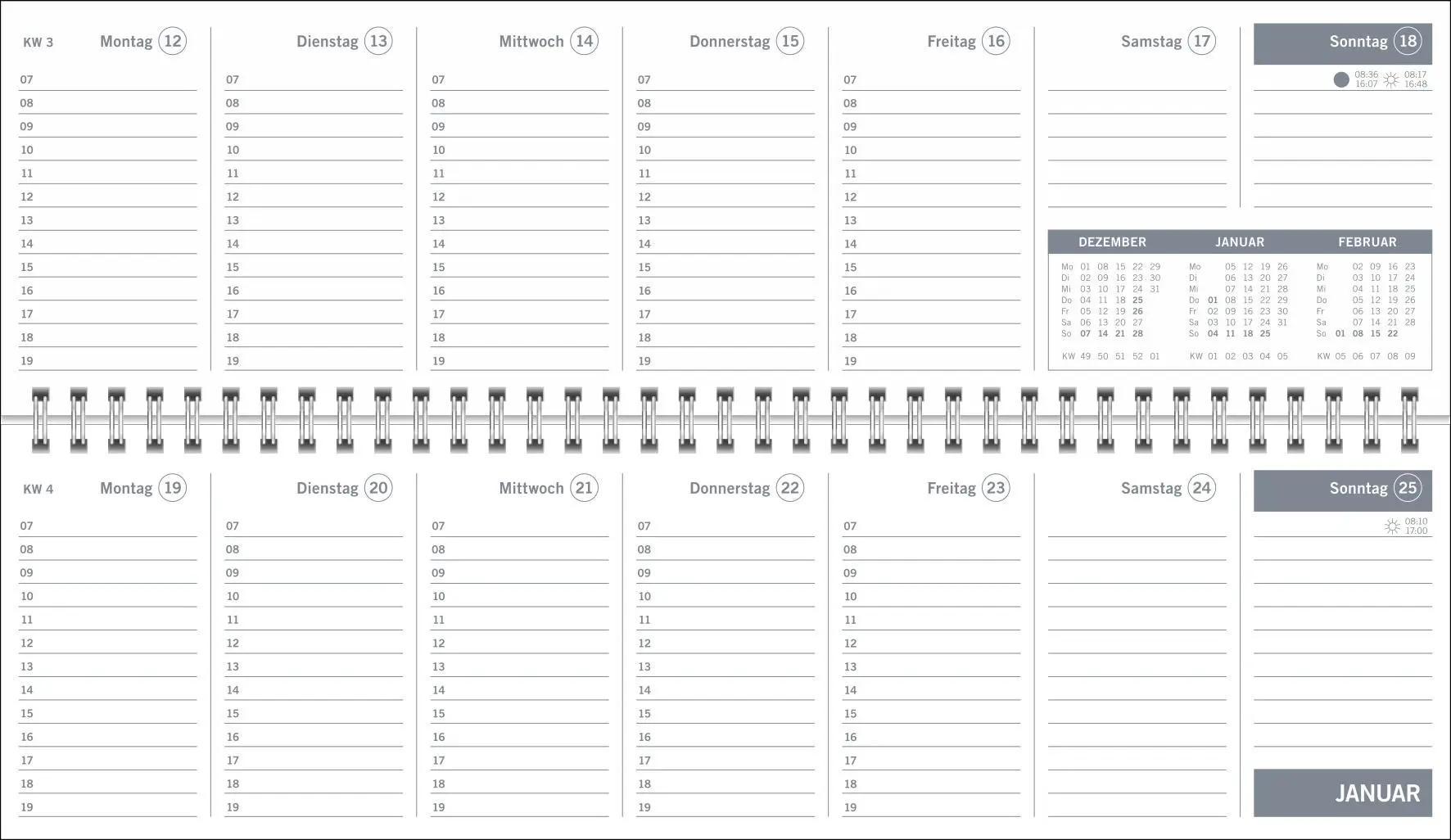Bild: 9783756412853 | times&amp;more Grün Wochenquerplaner 2026 | Heye | Kalender | 64 S. | 2026