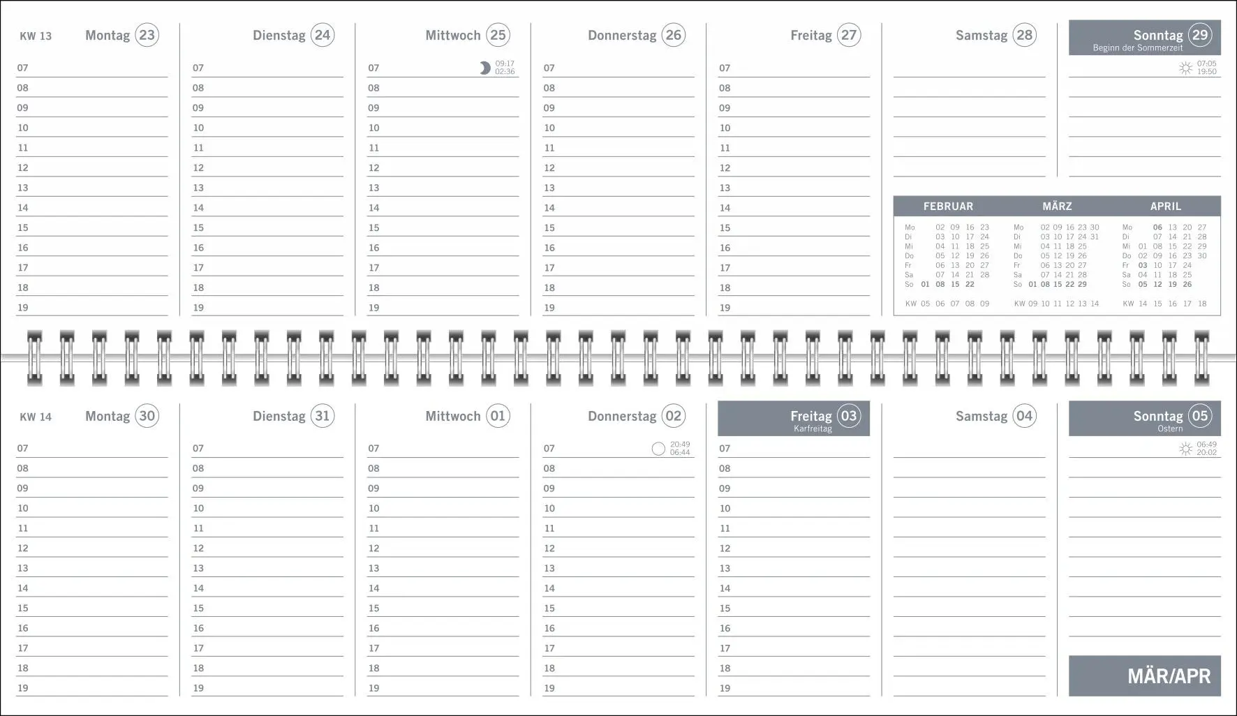 Bild: 9783756412853 | times&amp;more Grün Wochenquerplaner 2026 | Heye | Kalender | 64 S. | 2026