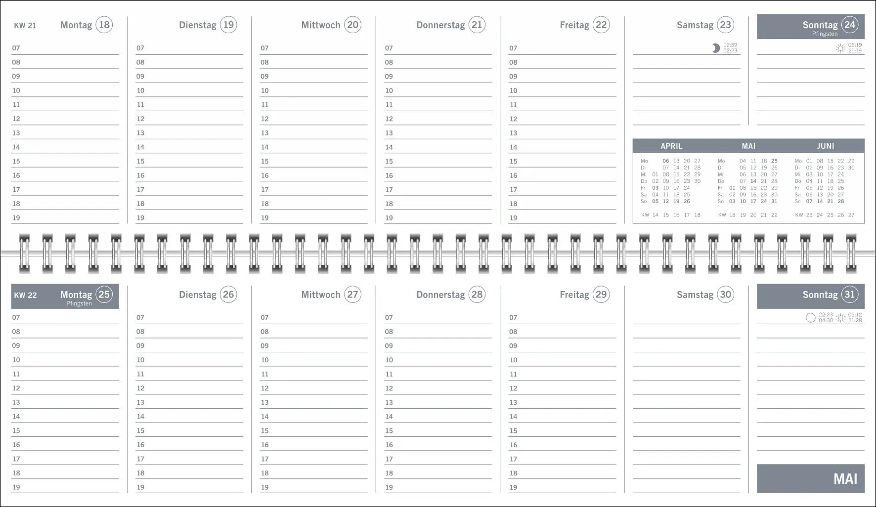Bild: 9783756412853 | times&amp;more Grün Wochenquerplaner 2026 | Heye | Kalender | 64 S. | 2026