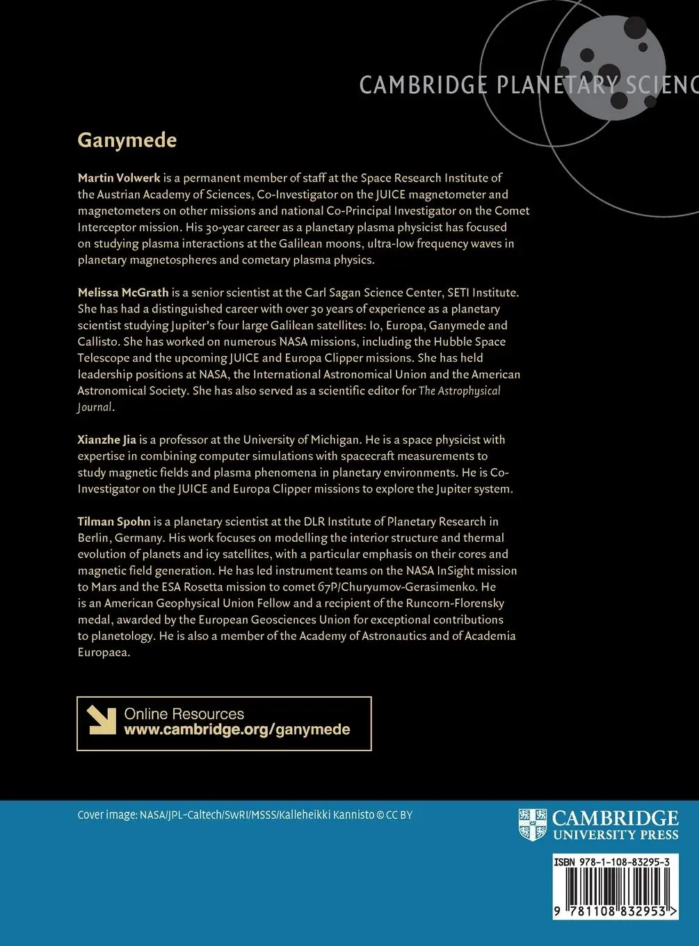 Rückseite: 9781108832953 | Ganymede | Martin Volwerk (u. a.) | Buch | Gebunden | Englisch | 2025