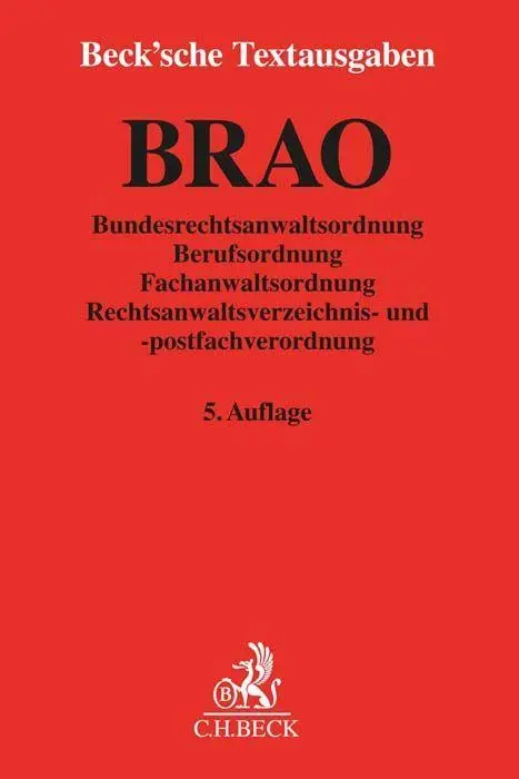 Cover: 9783406792953 | BRAO. Bundesrechtsanwaltsordnung | Swantje Jacklofsky | Taschenbuch