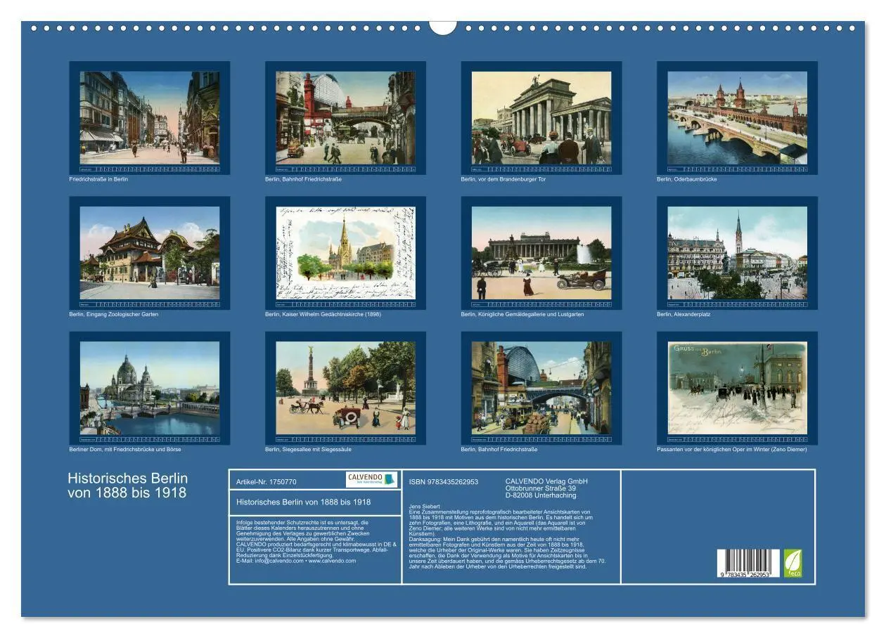 Bild: 9783435262953 | Historisches Berlin von 1888 bis 1918 (Wandkalender 2025 DIN A2...