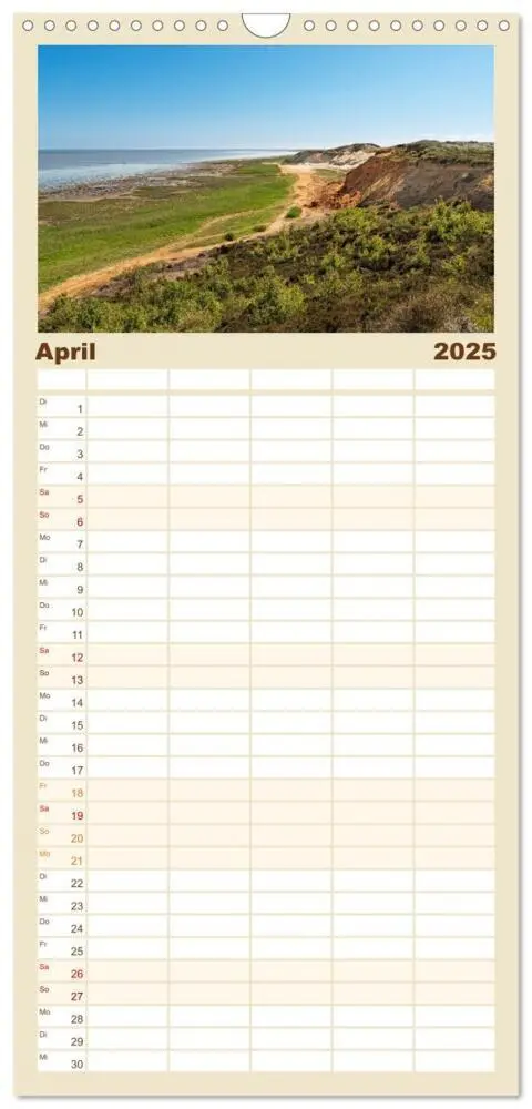 Bild: 9783457112953 | Familienplaner 2025 - Sehnsucht Sylt mit 5 Spalten (Wandkalender,...