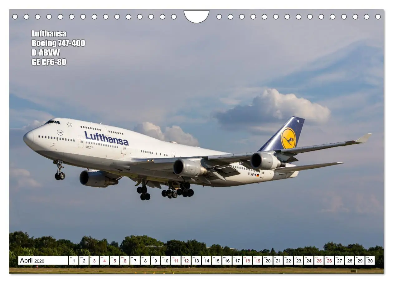 Bild: 9783457662953 | Flugzeuge Hamburg 2026 (Wandkalender 2026 DIN A4 quer), CALVENDO...