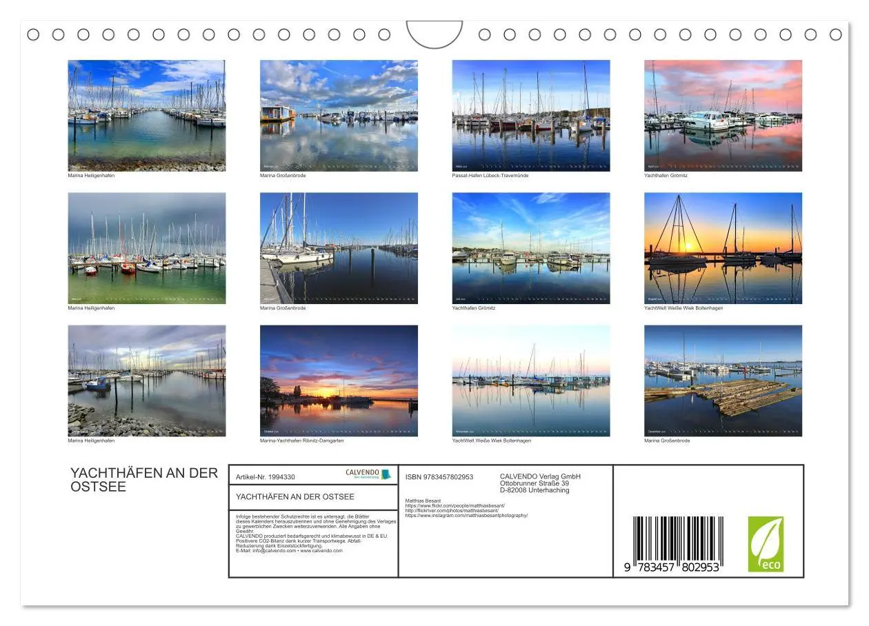 Bild: 9783457802953 | YACHTHÄFEN AN DER OSTSEE (Wandkalender 2026 DIN A4 quer), CALVENDO...