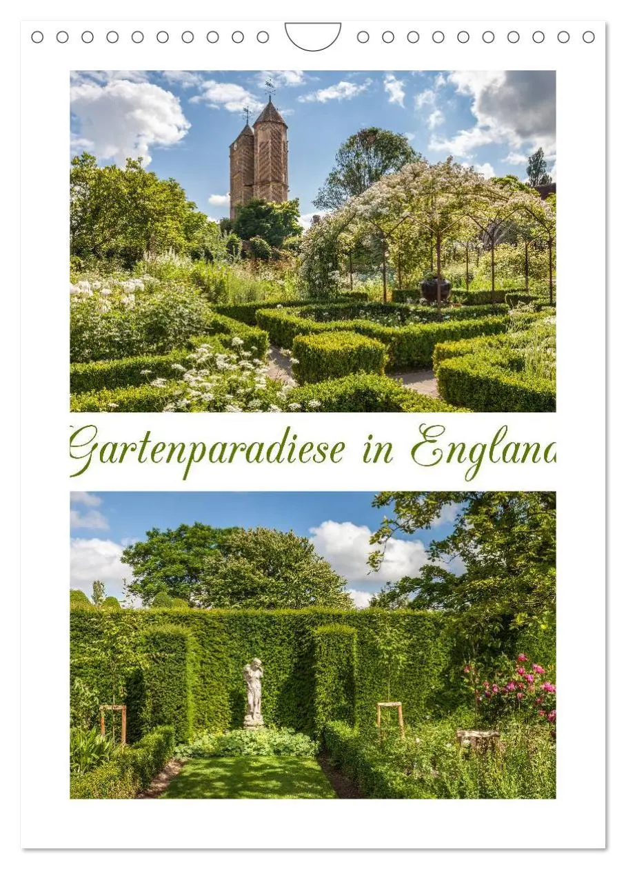 Cover: 9783516442953 | Gartenparadiese in England (Wandkalender 2026 DIN A4 hoch),...