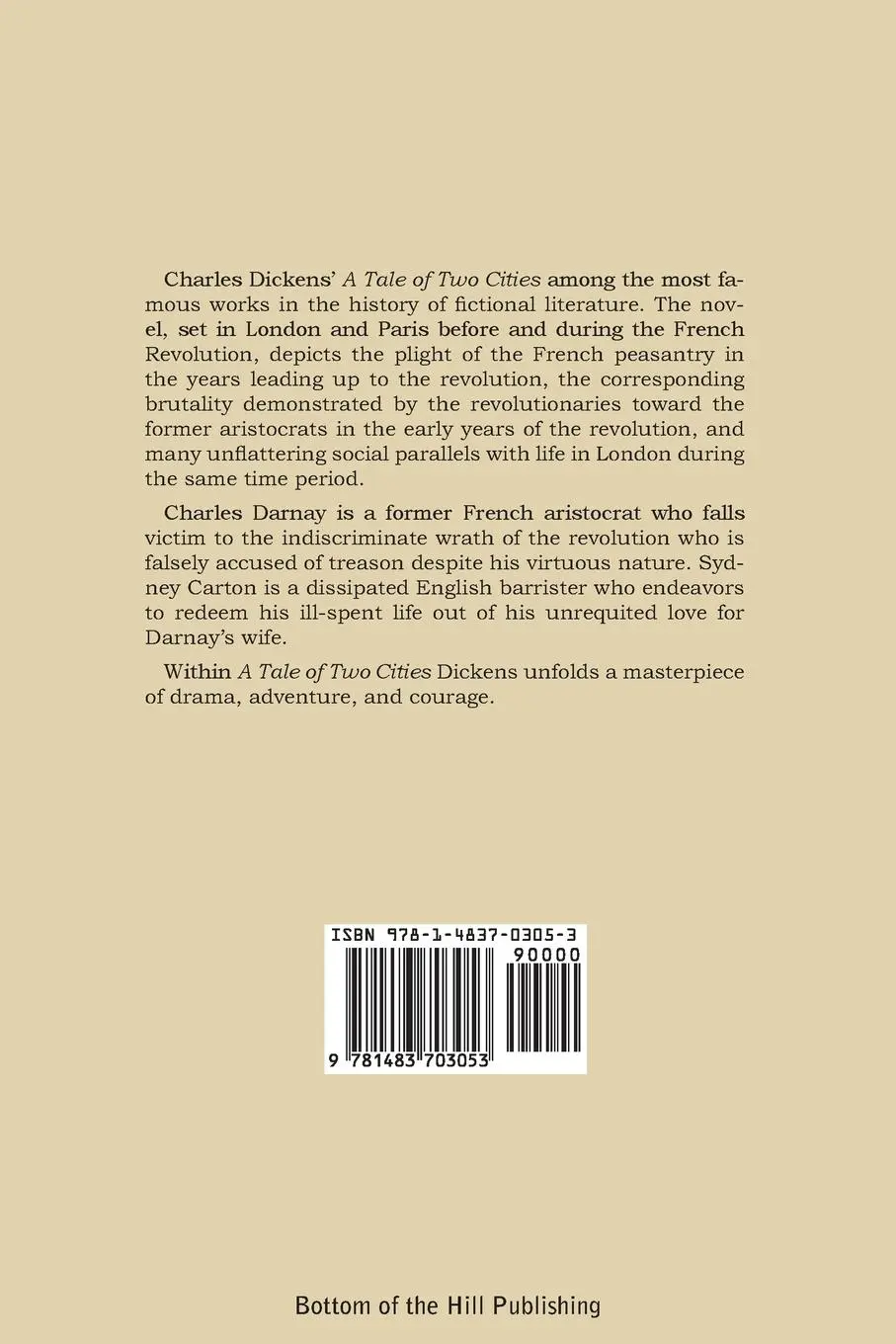 Rückseite: 9781483703053 | A Tale of Two Cities | Charles Dickens | Taschenbuch | Englisch | 2013
