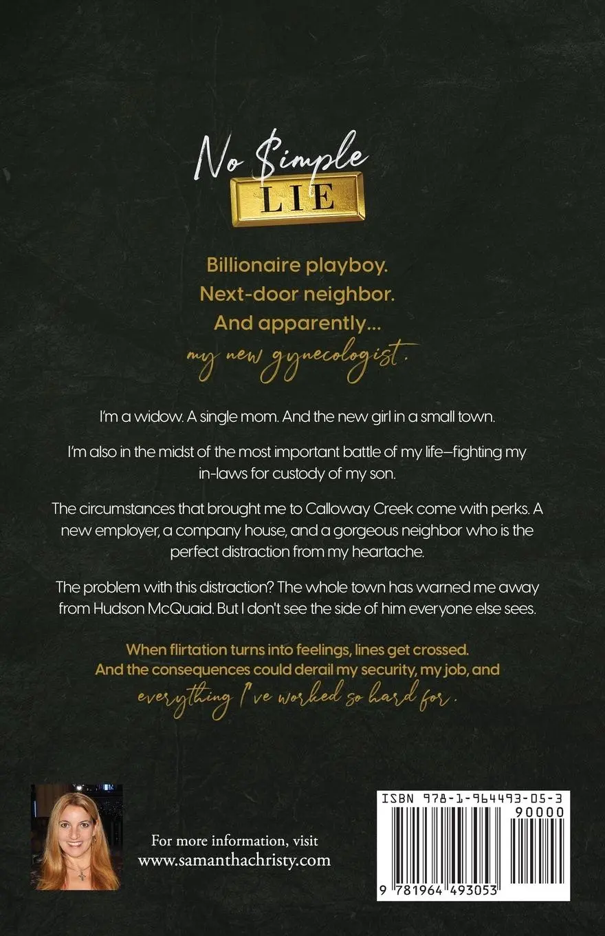 Rückseite: 9781964493053 | No Simple Lie | Samantha Christy | Taschenbuch | Englisch | 2023