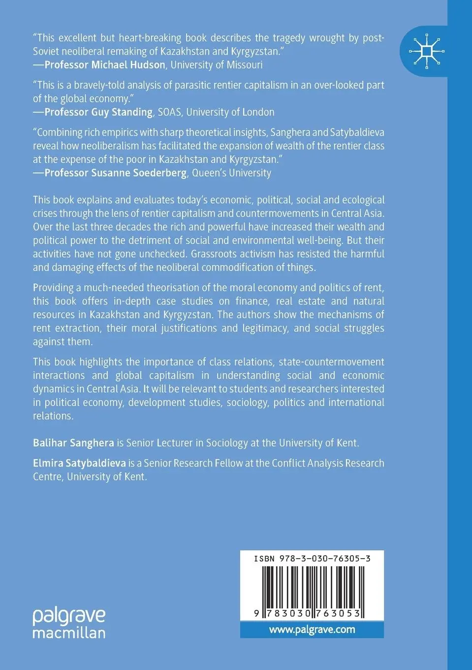Rückseite: 9783030763053 | Rentier Capitalism and Its Discontents | Balihar Sanghera (u. a.)