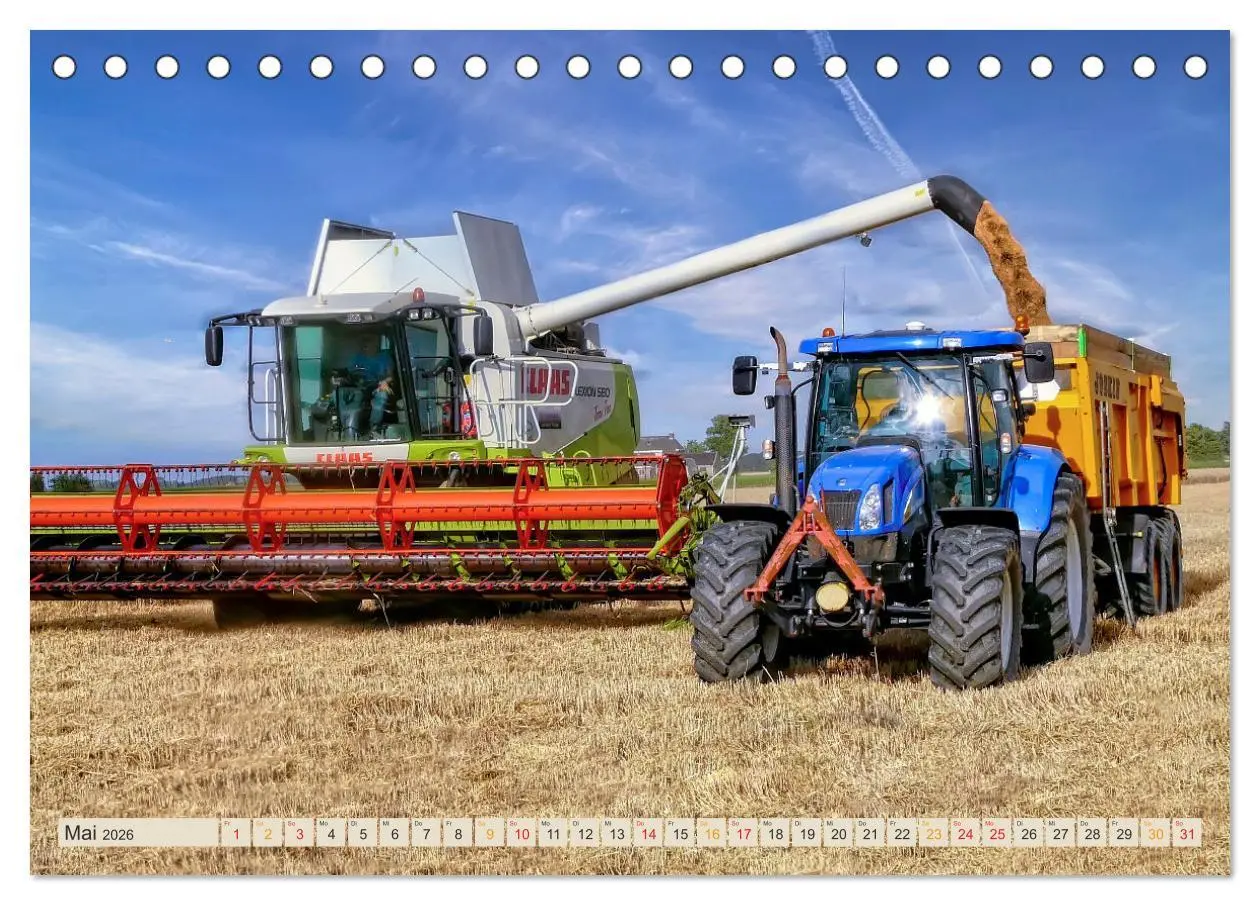 Bild: 9783457553053 | Mähdrescher - autonom unterwegs (Tischkalender 2026 DIN A5 quer),...
