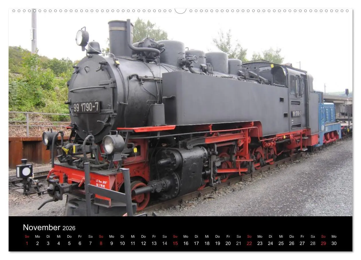 Bild: 9783516023053 | Sächsische Dampfeisenbahnen 2026 (Wandkalender 2026 DIN A2 quer),...