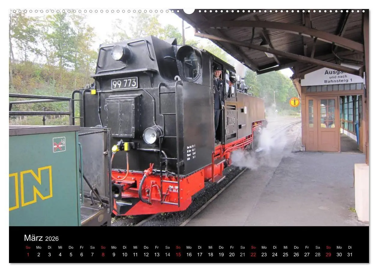 Bild: 9783516023053 | Sächsische Dampfeisenbahnen 2026 (Wandkalender 2026 DIN A2 quer),...