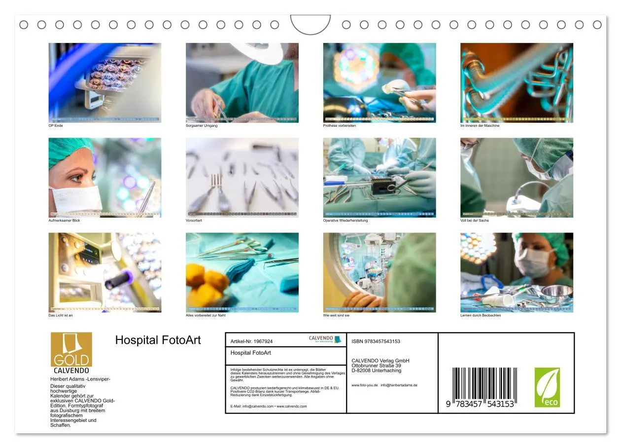 Bild: 9783457543153 | Hospital FotoArt (Wandkalender 2026 DIN A4 quer), CALVENDO...