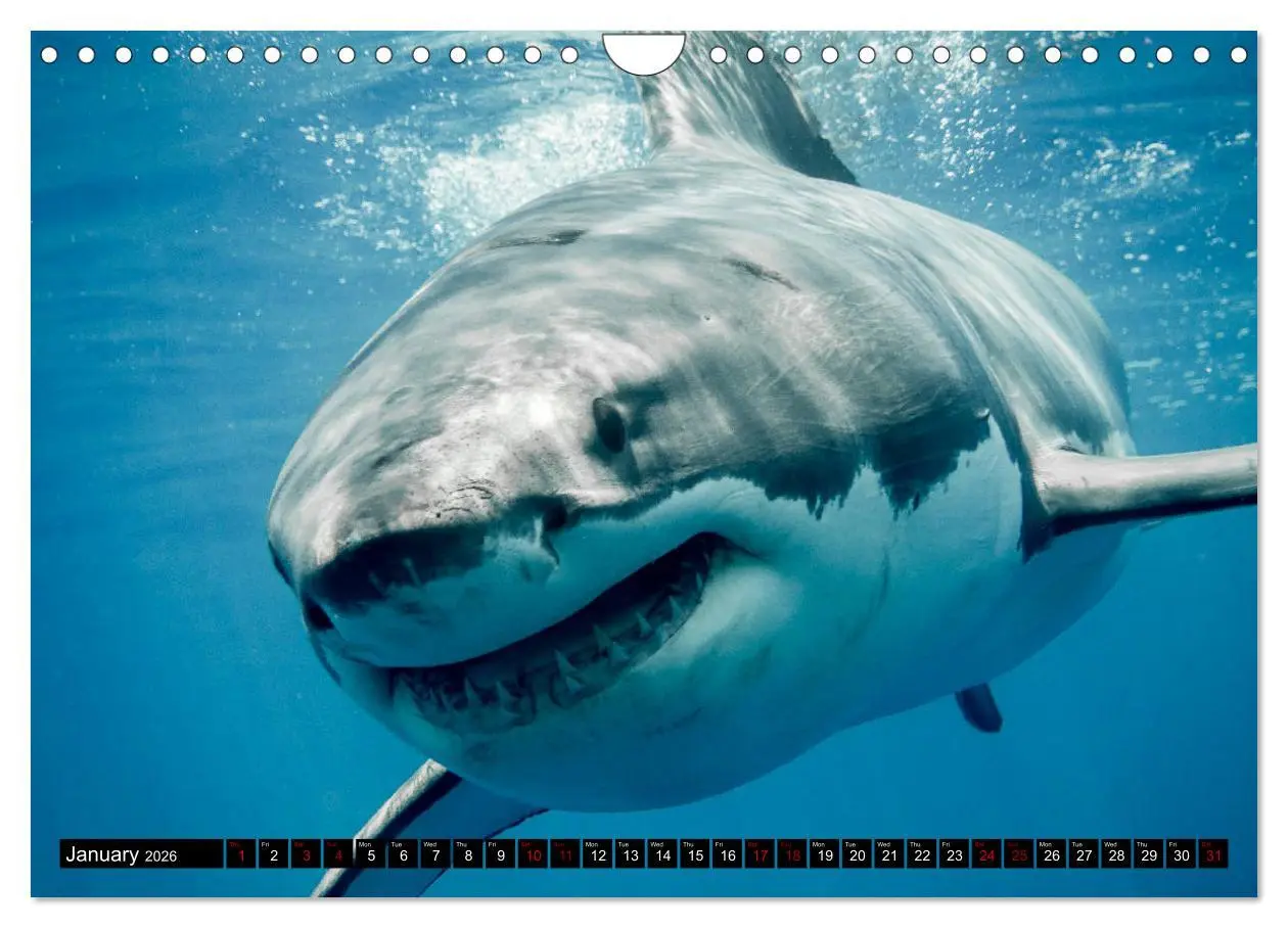Bild: 9783516563153 | The Great White Shark: King of the Ocean (Wall Calendar 2026 DIN A4...