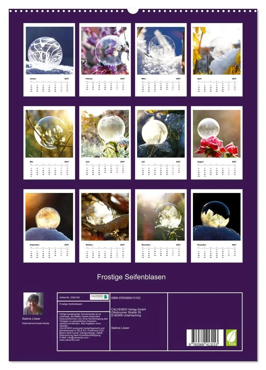 Bild: 9783569413153 | Frostige Seifenblasen (hochwertiger Premium Wandkalender 2027 DIN...