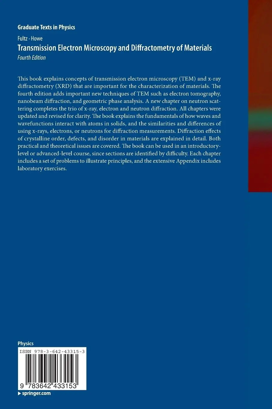 Rückseite: 9783642433153 | Transmission Electron Microscopy and Diffractometry of Materials | xx
