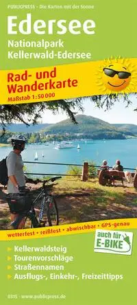 Cover: 9783747303153 | Edersee, Nationalpark Kellerwald-Edersee 1:50 000 | (Land-)Karte