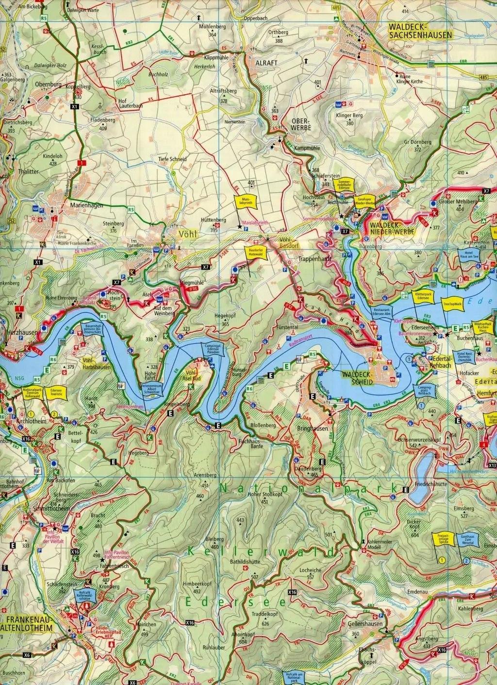 Bild: 9783747303153 | Edersee, Nationalpark Kellerwald-Edersee 1:50 000 | (Land-)Karte