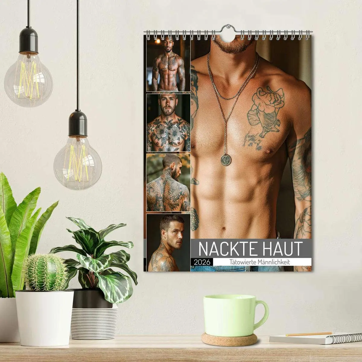 Bild: 9783516243253 | NACKTE HAUT - Tätowierte Männlichkeit (Wandkalender 2026 DIN A4...