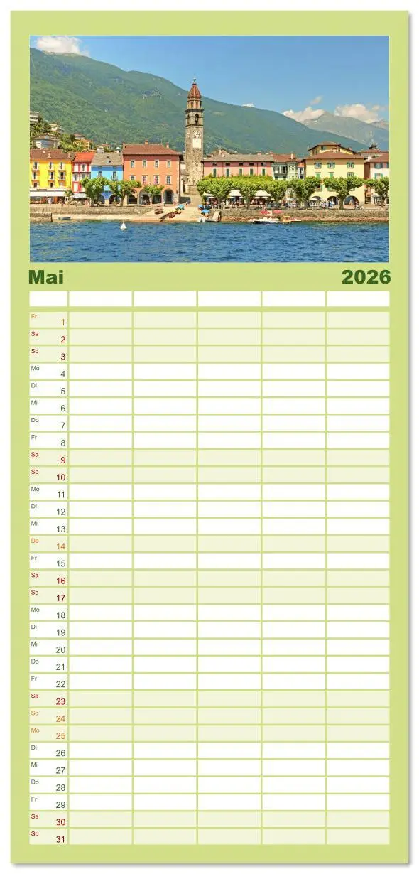 Bild: 9783516623253 | Familienplaner 2026 - Wunderbares Tessin: Mediterranes Klima und...