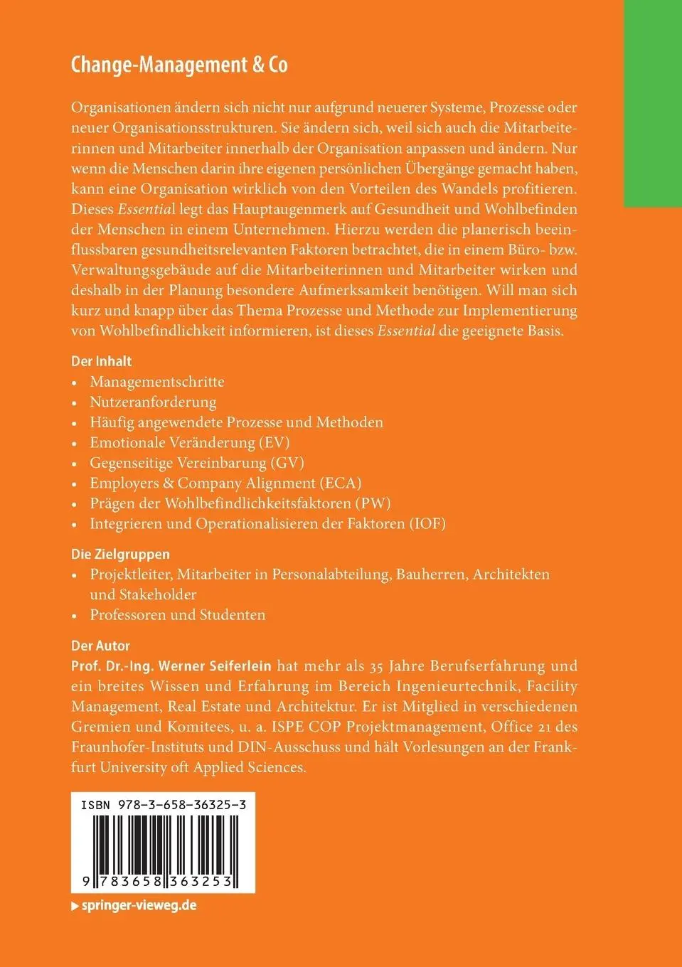 Rückseite: 9783658363253 | Change-Management &amp; Co | Einsatz von relevanten Prozessen und Methoden